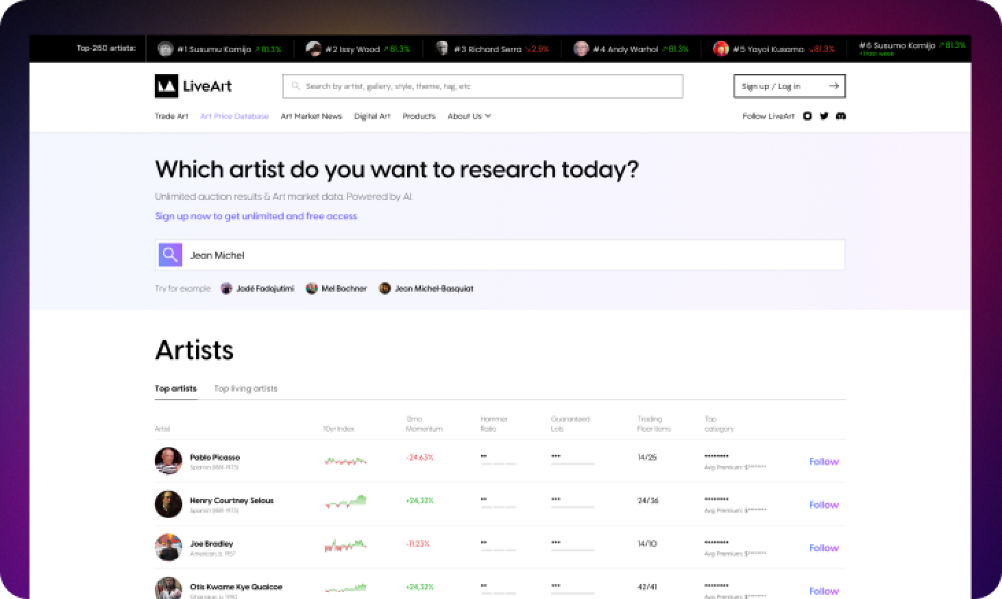 Редизайн платформы LiveArt и новые разделы